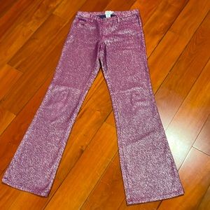 KELVIN KLEIN Boot Cut Metallic Girls Jeans Sz.16 made in Philippines